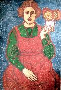 Jozsef Rippl-Ronai Anella is Holding Flowers oil on canvas